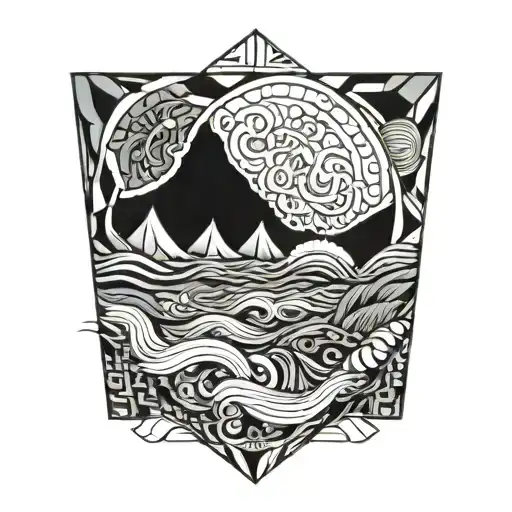 ocean tattoo design idea