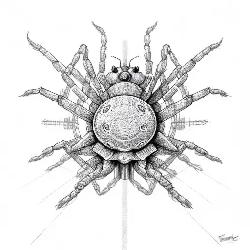 beholder spider tattoo design idea