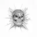 spider skull tattoo design idea