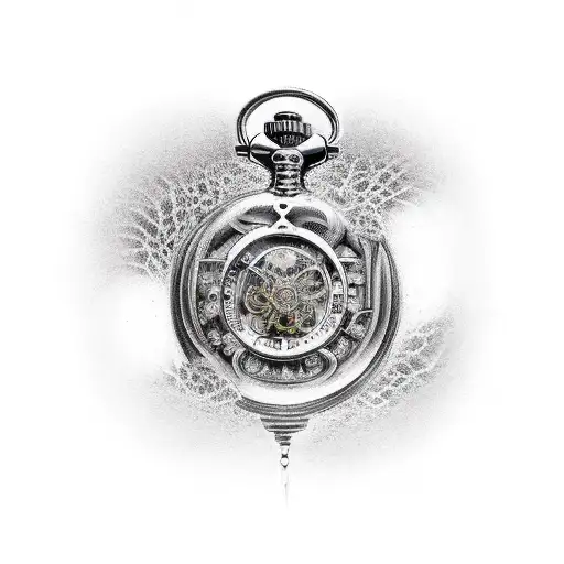 momento mori, time running out tattoo design idea