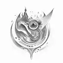 Qoute " My magic is NEVER GIVING UP" tattoo design idea
