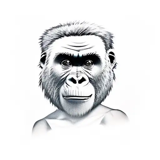 Gorillaz silouhette tattoo design idea