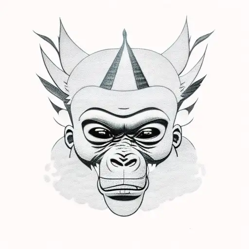 Gorillaz music band tattoo design idea