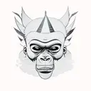 Gorillaz music band tattoo design idea