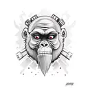 Gorillaz music band tattoo design idea