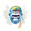 Gorillaz singers silouhette tattoo design idea