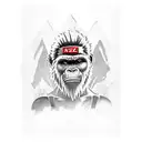 Gorillaz singers silouhette tattoo design idea