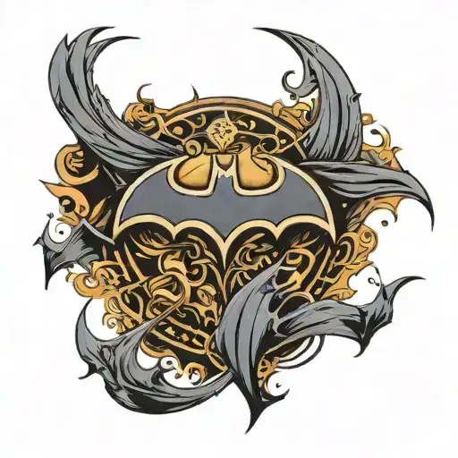 batman logo tattoo design idea