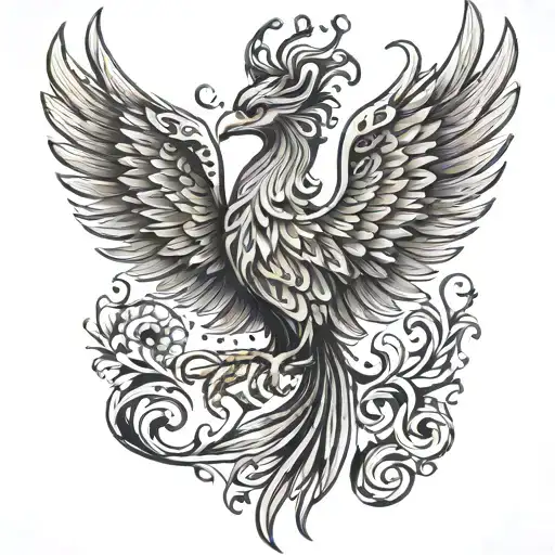  1. The Phoenix Rising from the Ashes✅     * Significance: Although not originally Greek, the Phoenix is often associate tattoo design idea