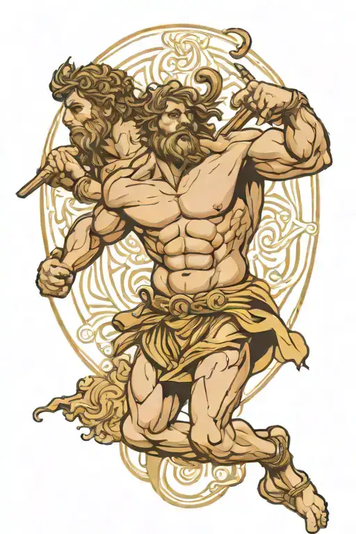 Greek god Atlas tattoo design idea