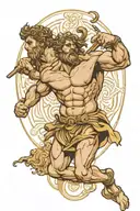 Greek god Atlas tattoo design idea