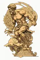 Greek god Atlas tattoo design idea