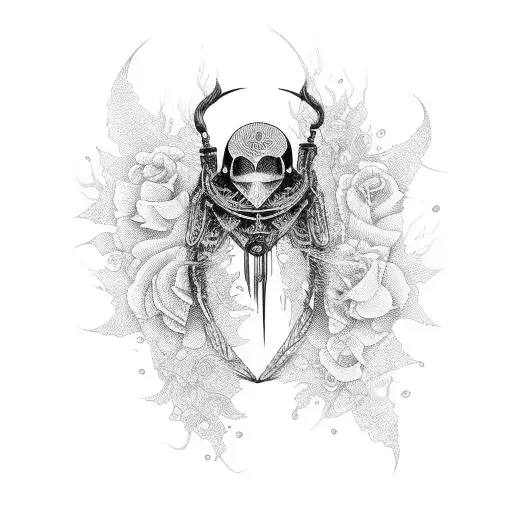 shibari motorcycle goth tattoo design idea