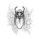 shibari motorcycle goth tattoo design idea