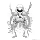 shibari motorcycle goth tattoo design idea