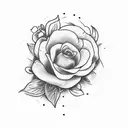 august, March, October birth flower, mother of 3 tattoo design idea