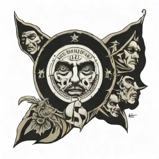 the world and scarface money power tattoo design idea