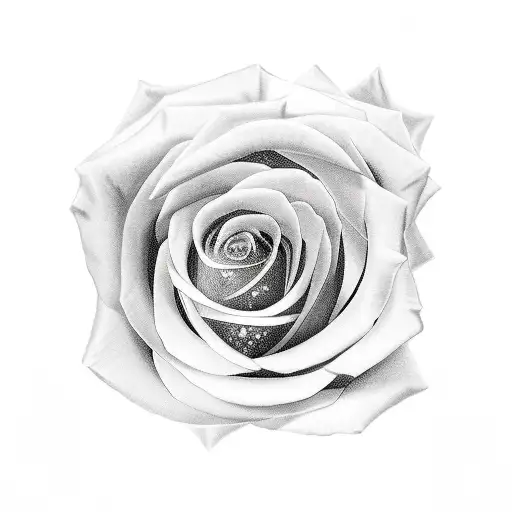 writing in stem rose tattoo design idea