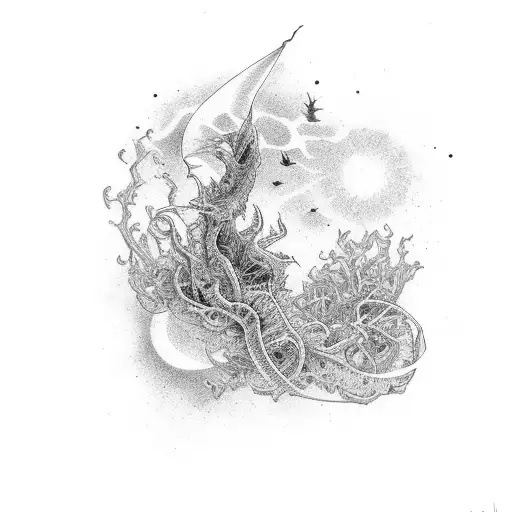 Do not go gentle into that good night tattoo design idea