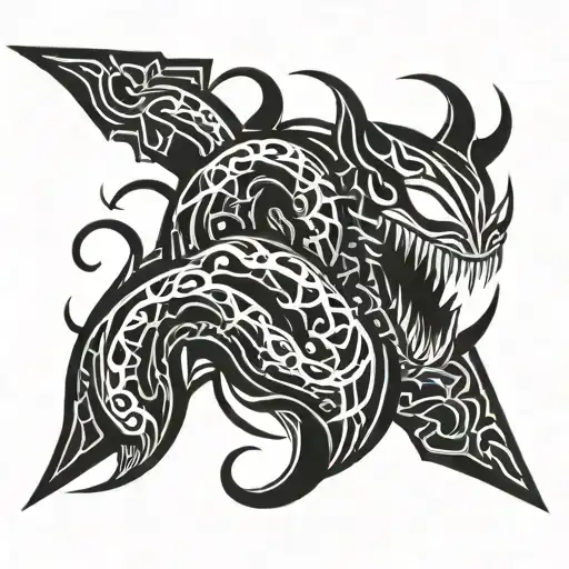 venom tattoo design idea