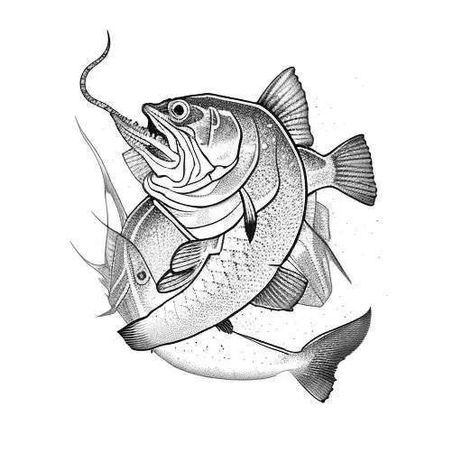 Northern Pike Fish tattoo design idea