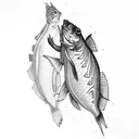 Northern Pike Fish tattoo design idea