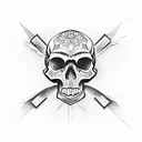 Skull and mandala tattoo design idea