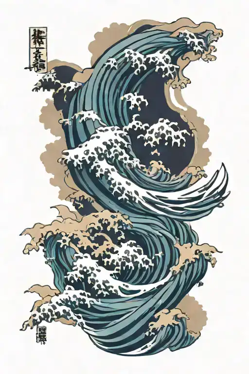 The Great Wave of Kanagawa tattoo design idea