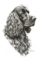 cocker spaniel tattoo design idea