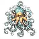 octopus tentacles tattoo design idea