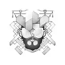 barber to engineer tattoo design idea