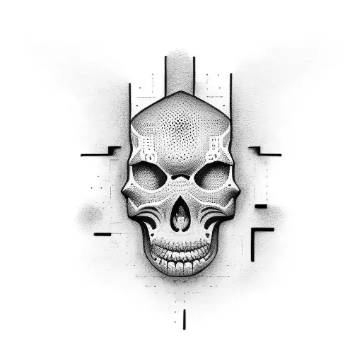 man body made by bricks tattoo design idea