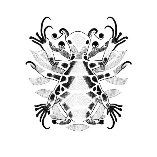 Hawaiian gecko with l.s.d molecule inside  tattoo design idea