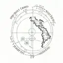 these coordinates, 18°28′30″N 64°34′15″W, along with Soggy Dollar Bar in the British Virgin Islands  tattoo design idea