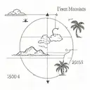 these coordinates, 18°28′30″N 64°34′15″W, along with Soggy Dollar Bar in the British Virgin Islands  tattoo design idea
