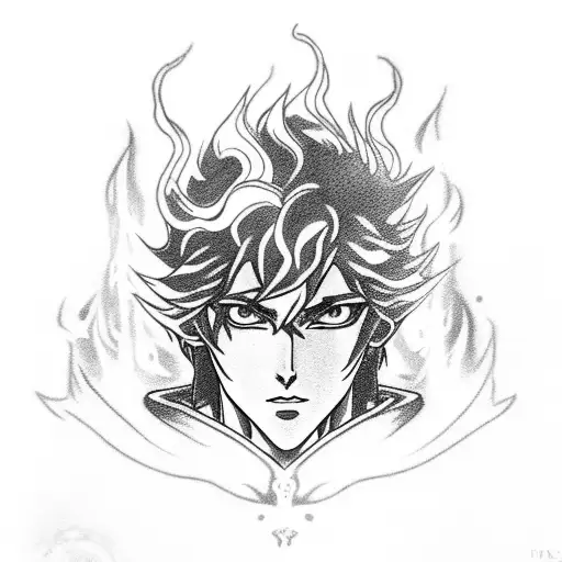 Sypha Belnades from castlevania with fire in one hand and ice the other tattoo design idea