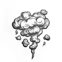 smoke as clouds tattoo design idea
