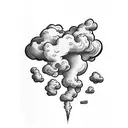 smoke as clouds tattoo design idea