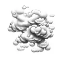 smoke as clouds tattoo design idea