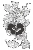 Ginkgo is double-bladed tattoo design idea