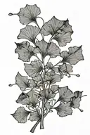 Ginkgo is double-bladed tattoo design idea