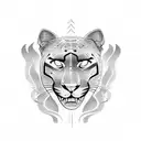 Panther tattoo design idea