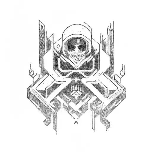 tarot cyberpunk 2077 tattoo design idea
