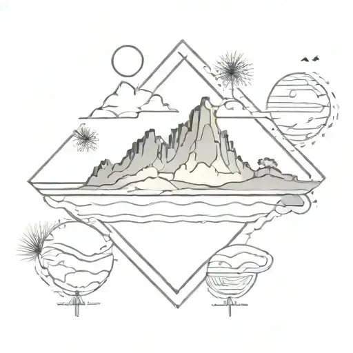 Geology and Salvador culture tattoo design idea