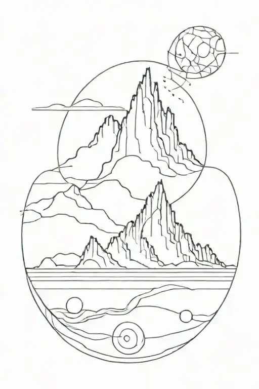 Geology and Salvador culture tattoo design idea
