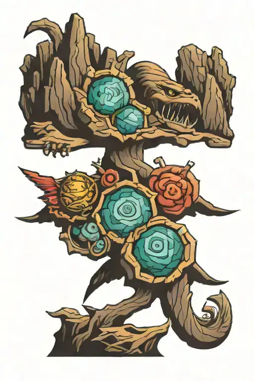 Geology and Salvador culture tattoo design idea