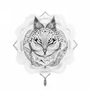 A dotwork design featuring Sara, Kika, and Gui surrounded by intricate patterns symbolizing their love and unity tattoo design idea