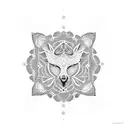 A dotwork design featuring Sara, Kika, and Gui surrounded by intricate patterns symbolizing their love and unity tattoo design idea