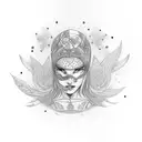 amma written on the tricep horizontally tattoo design idea