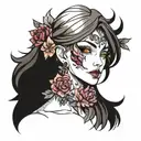 Gremory Makeup tattoo design idea